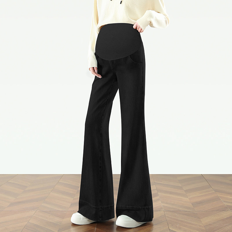 Maternity Jeans for Autumn, Flared Pants, 2026 New Style, Long Pants, Wide-Leg Pants, Belly Support, Slimming, Flared Pants for Women — 6
