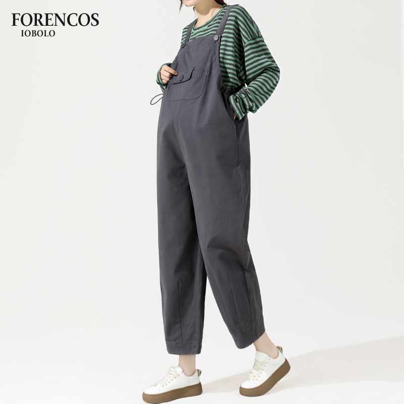 Forencos Maternity Overalls Spring Style Outerwear 2026 New Korean Style Maternity Wear Two-Piece Set Suspender Pants