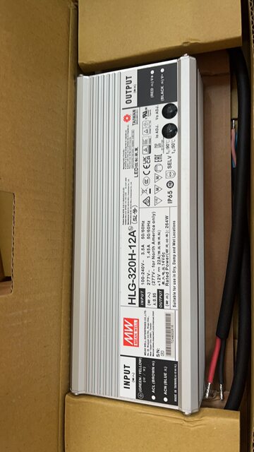 Hlg-320H-12A Lighting Power Supply 12V22A Guaranteed Genuine Taiwan Mean Well Quality