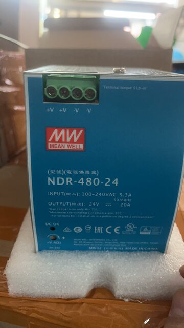 Taiwan Meanwell Power Supply NDR-480-24 DC voltage regulator DC24V14.6A guaranteed to be authentic and brand new