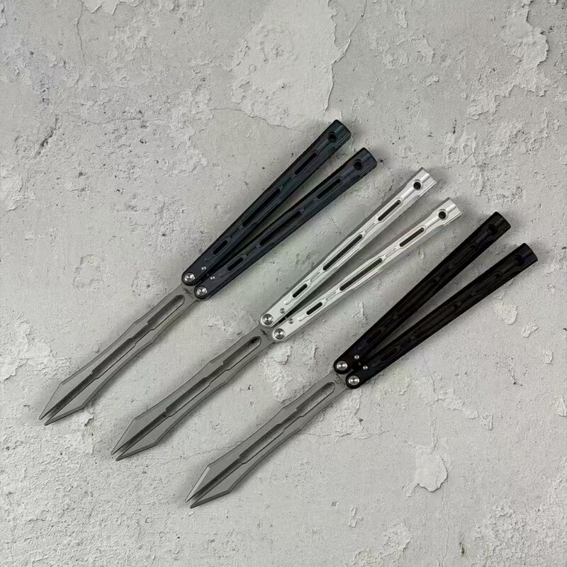 8803 Class Custom Butterfly Knife V3 Tuning Fork 7 Series Glass Sound Practice Knife Training Knife Balisoong Unsharpened
