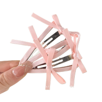 Heart to Heart Colorful Bow BB Clip Sweet Broken Hair Clip Forehead Bangs Clip Versatile Travel Hair Card for Women