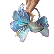 Lily Flower Fairy Atmosphere Flower Clip Retro Shark Clip High-end Hair Clip Travel Hair Clip Hair Clip