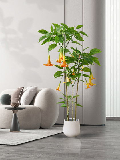 Artificial Green Plant Mandala Luxury Sofa Side Floor-Standing Ornament Large Indoor Living Room Decorative Potted Fake Plant