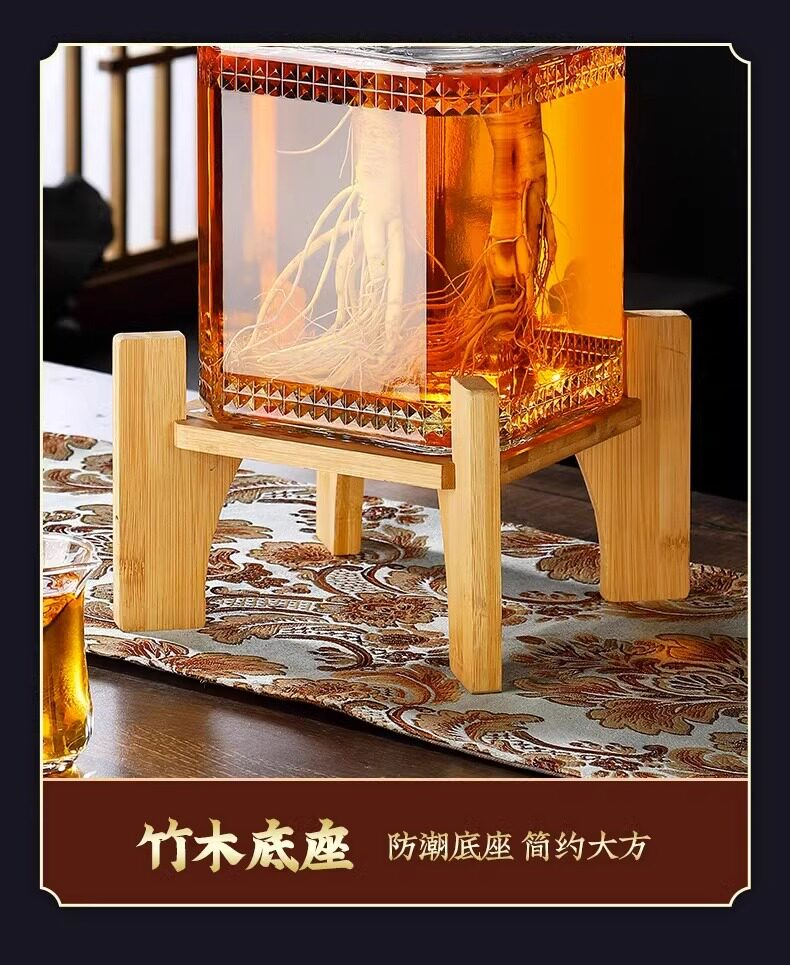 Пузырь бутылки 日本泡酒玻璃瓶家用高档密封人参酒罐酒缸酒坛子带龙头专用酒瓶 OTHER