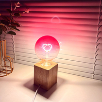 Loving Light Bulb Mesh Red Atmosphere Light Creative Bedroom Living Room Light Shadow lamp designer Light Extravagant Texture Table Lamp