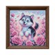 Line puppy cross stitch full embroidery diy handmade self-embroidered framed 2026 new small desktop setting