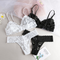 Women Lace Bra Briefs Set Sexy G-String Bra Set Lace Bra Set