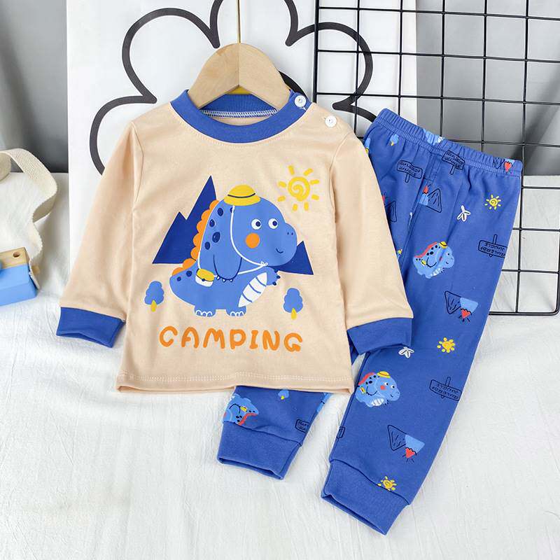 Child Pure Cotton Autumn Clothing Sanitary Pants Suit Boy Underwear Winter Suit All-cotton Girl Baby Home Conserved Child Clothing