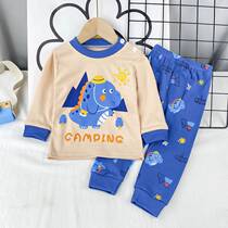 Children Pure Cotton Autumn Clothing Autumn Pants Suit Boy Underwear Winter Suit All-cotton Girl Baby Home Conserved Boy Clothing