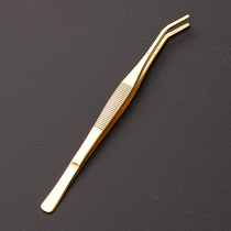 Tea clip stainless steel Kung Fu tea set accessories high-end pure copper anti-slip cup clip tea room tea ceremony tea making tools tweezers