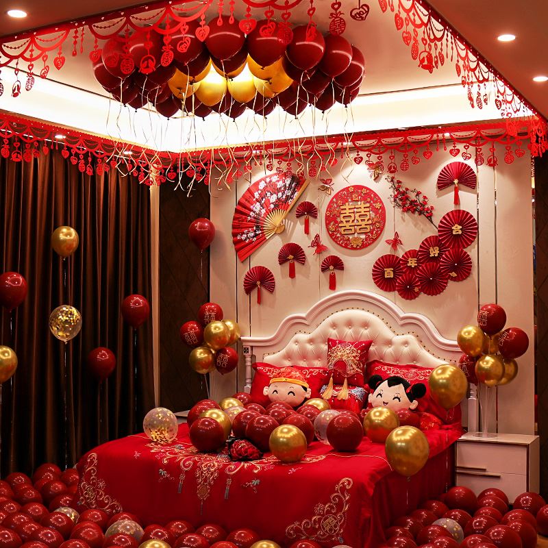 Wedding room package with new bedroom scene decorated men's wedding balloon wedding female wedding products