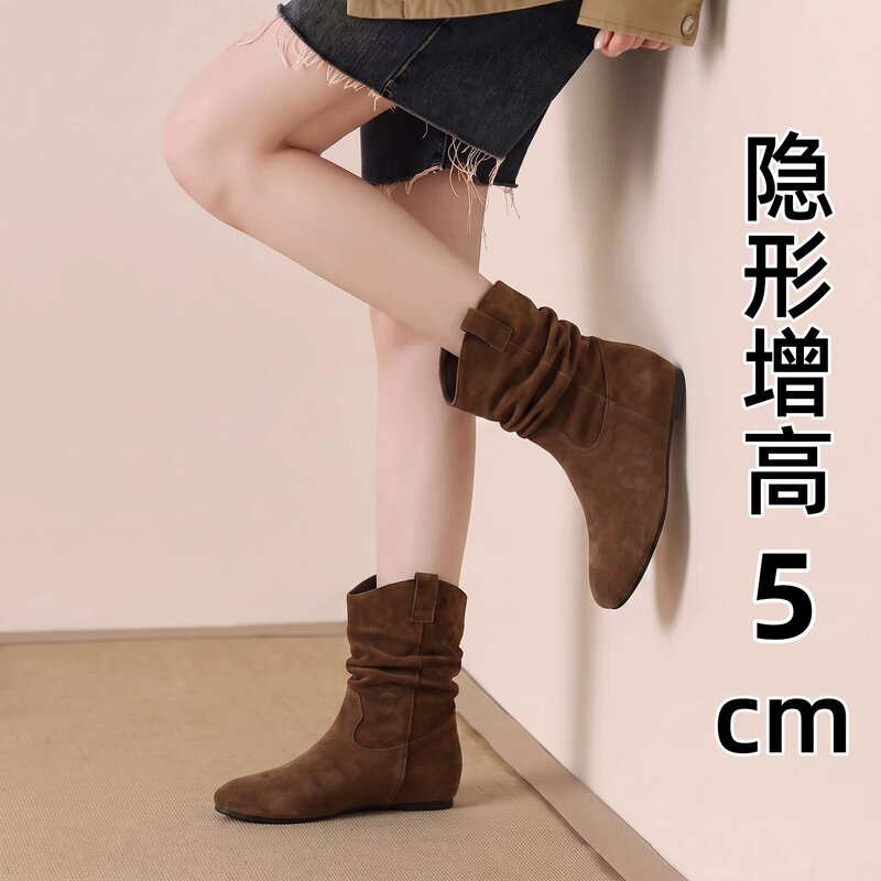 Brand Clearance Genuine Leather Height-Increasing Birkenstock-Style Short Boots for Women, 2026 Autumn New Style Slouch Boots, Chelsea Slim Boots Brand Clearance Genuine Leather Height-Increasing Birkenstock-Style Short Boots for Women, 2026 Autumn New Style Slouch Boots, Chelsea Slim Boots