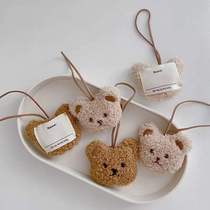 Korean in the same cute bear hanging piece of cloth doll baby name hanging on childrens name plate hanging
