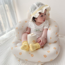 ins Baby Inflatable Seat foldable convenient learning chair multi - functional baby anti - fall bath stool small sofa