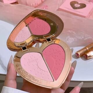 In Stock Us Version Charlotte Tilbury Ct Two-Color Heart-Shaped Blush Rose Pink Flawless Pink