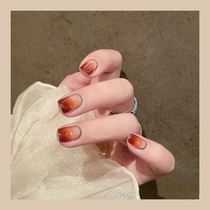 Nail Patch Short Natural Giant White Gradient Green Side Wearing Chia Chia Patch Ins Implored Medecchia Tablets