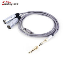 Soundking large and small three-core 3-5-turn dual-XLR male 6-5 one-minute two-XLR mixer with