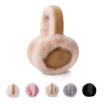 Folding warm earmuffs for women autumn and winter plush fashionable earmuffs winter outdoor cold-proof earmuffs ear warmers student earmuffs