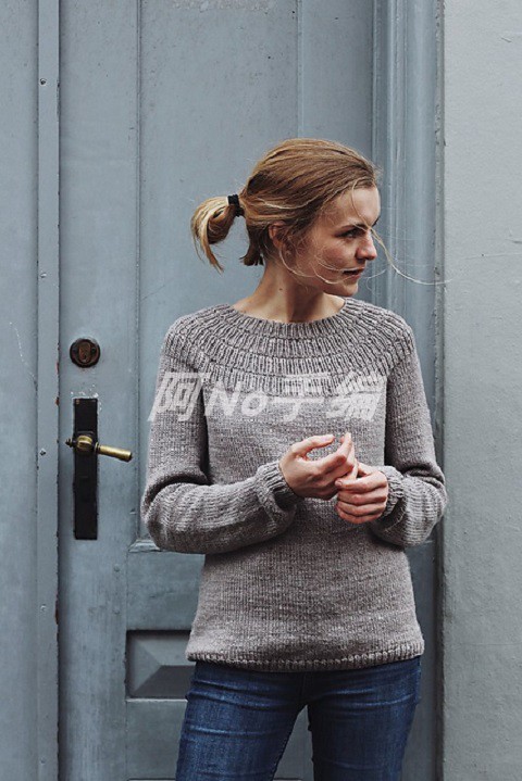 Anker Encore Anjia series ribbed adult sweater parent-child Chinese knitting diagram text description