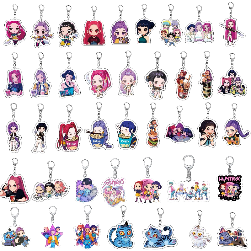 K-Pop Korean Wave Hunter Girl Group Acrylic Keychain Student Backpack Pendant Accessories Children's Toy Gift New K-Pop Korean Wave Hunter Girl Group Acrylic Keychain Student Backpack Pendant Accessories Children's Toy Gift New