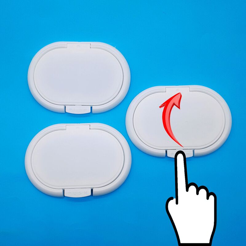 Push-Button Pop-Up Wet Wipe Lid Packaging Flip-Top Pp New Material Pull-Out Sealed Lid Nitrile Gloves Colorful Export Batch