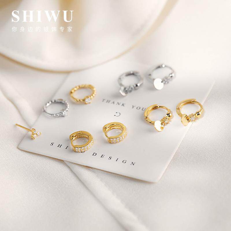 Silver earrings earrings over-ear needle women's trendy sterling silver earrings earrings 2020 new style about wild Jane SCW hypoallergenic