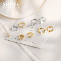 Silver Accessories Earrings Loops Over Ear Nail Female Tide Pure Silver Ear Button Earrings 2020 New About 100 Hitch SCW Anti-Min