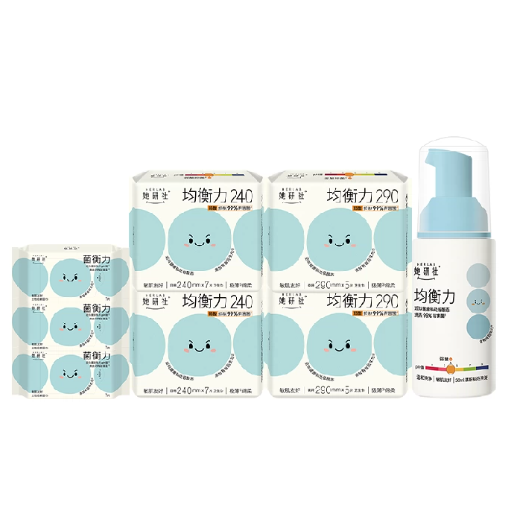 她研社均衡力全家福卫生巾湿巾洗液低敏友好弱酸温和祛味