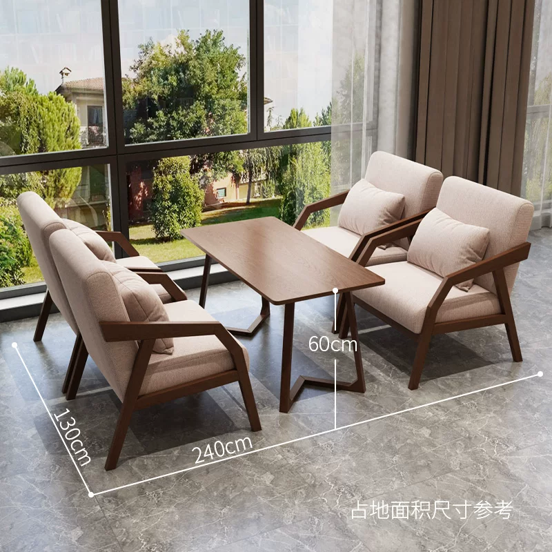 Кафештаблицы и стулья, барные диваны, кабины, чайные дома, Qingba B&B, коммерческая зона отдыха, набор стульев для рецепции, двойной стул