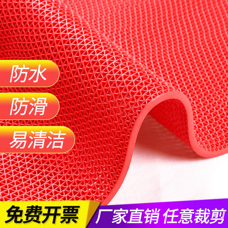 Hollow Waterproof Floor Mat Powder Room Anti-Slip Foot Mat Toilet Kitchen Toilet Plastic PVC Anti-Slip Mat Bathroom