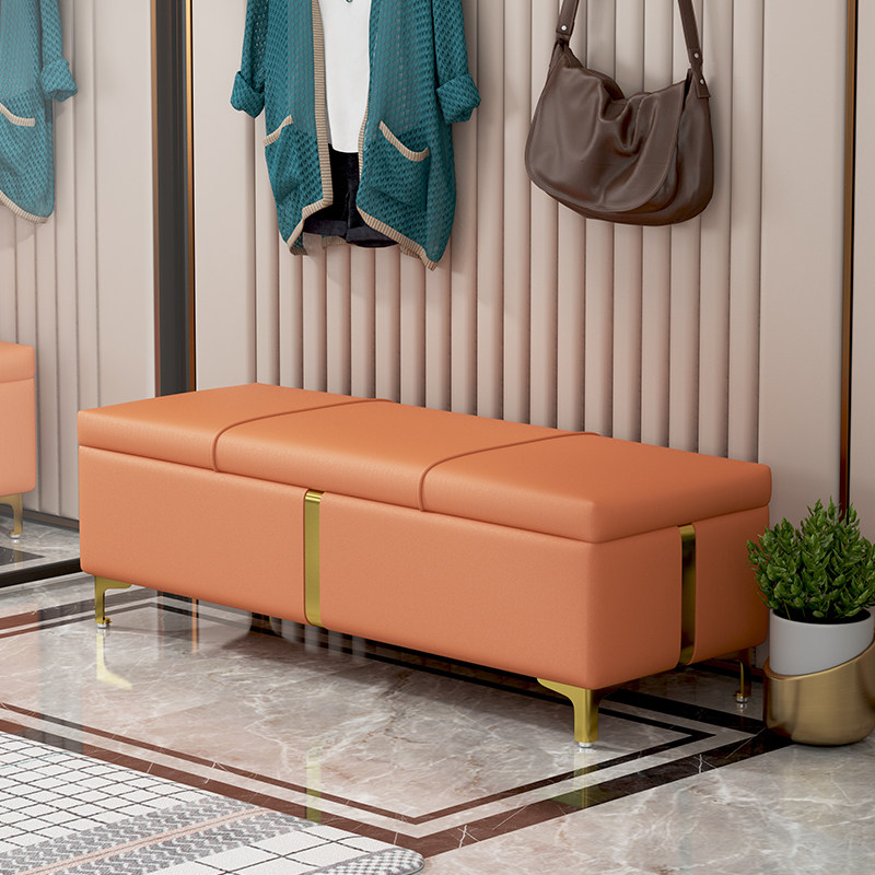 Storage bench can be used to sit on a sofa bench and change shoes bench light bedstool tail bench