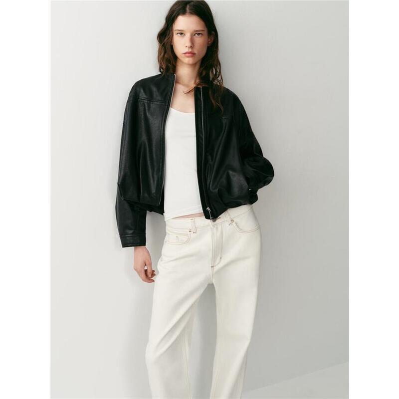 Za Original 26 Autumn Women's Round Neck Puff Long Sleeve Puffy Hem Bomber Jacket 3046045 Za Original 26 Autumn Women's Round Neck Puff Long Sleeve Puffy Hem Bomber Jacket 3046045