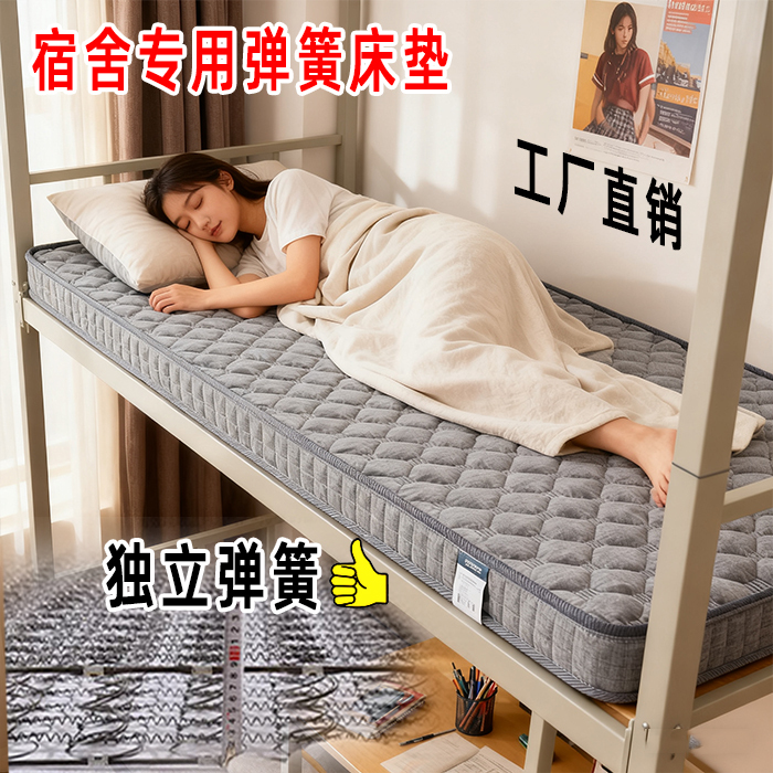 Single Spring Mattress for College Students, 90X190Cm, Thin Style, 10cm Thick, Special for Living on Campus, Rental Tatami