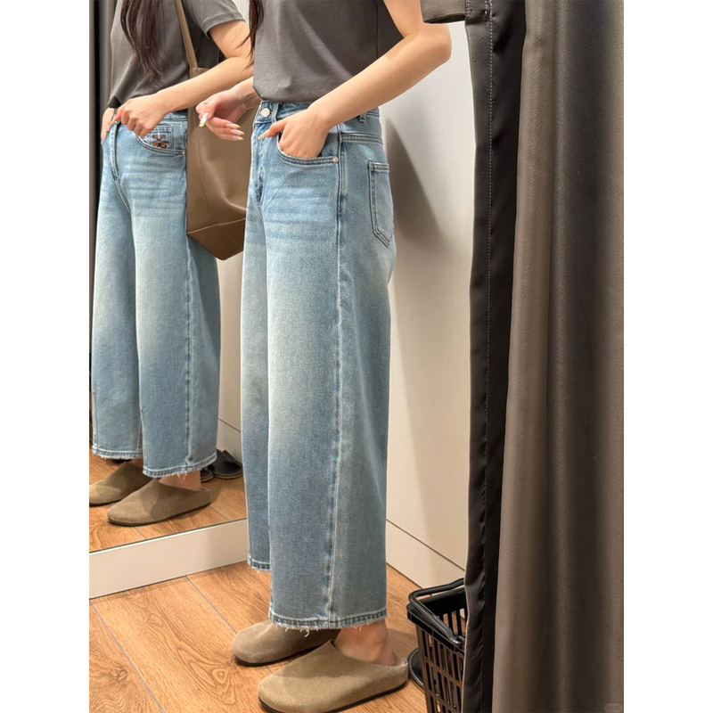 Embroidered Denim Cropped Pants for Petite Women, Plus Size Wide-Leg Pants for Chubby Women, 2026 New Harem Granny Pants for Autumn Embroidered Denim Cropped Pants for Petite Women, Plus Size Wide-Leg Pants for Chubby Women, 2026 New Harem Granny Pants for Autumn