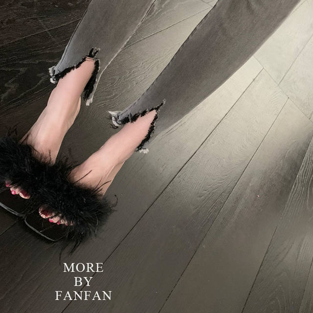 3cm Low-Heeled Shoes, Short-Heeled Slippers, French-Style Sandals for Women, Large Sizes 41 to 43, Summer Shoes for Wide Feet, Extra Wide and Extra Thick 5