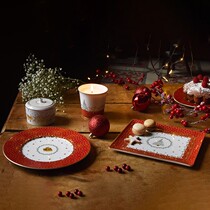 (Christmas gift) French BERNARDAUD Christmas light luxury home plate jewelry plate