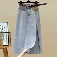 Синяя джинсовая юбка