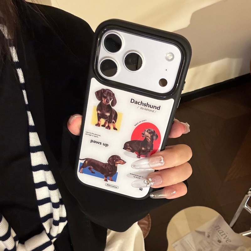 Personalized Creative Cartoon Cute Dachshund Dog Case Suitable for Apple 17 Pro Max Phone Case iPhone 16 Pro Silicone Anti-Drop Camera Full-Cover 15/14/13 Hard Shell Large Hole Protective Case Personalized Creative Cartoon Cute Dachshund Dog Case Suitable for Apple 17 Pro Max Phone Case iPhone 16 Pro Silicone Anti-Drop Camera Full-Cover 15/14/13 Hard Shell Large Hole Protective Case