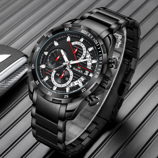 2022高端新款钢带商务防水手表男士时尚腕表 工厂石英表