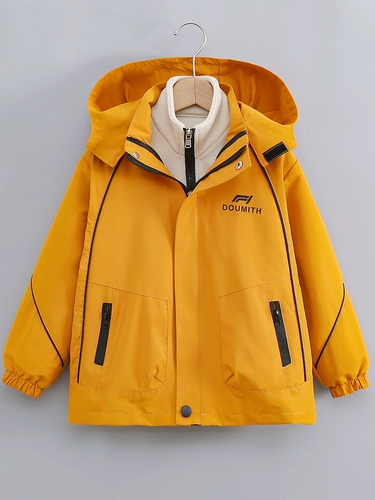 Демисезонная куртка для мальчиков, детский флисовый дорожный пуховик, «три в одном»