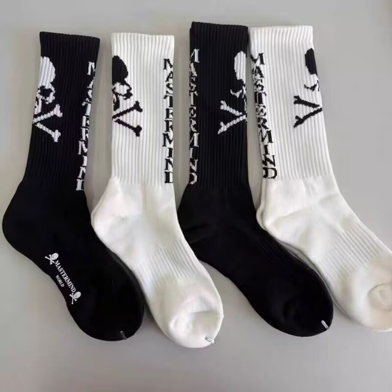 Skull Pattern Thickened Towel Bottom Sports Socks Black White Short Tube Mid Tube High Tube Unisex One Size Trendy Socks Skull Pattern Thickened Towel Bottom Sports Socks Black White Short Tube Mid Tube High Tube Unisex One Size Trendy Socks