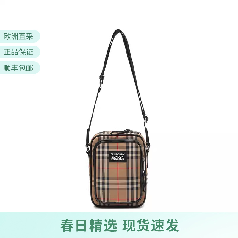 [Premium Selection] Burberry Unisex Mobile Phone Bag Single Shoulder Crossbody Bag 8023381