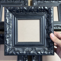 (French little black dress) 5cm wide black medieval vintage solid wood picture frame picture frame frame customization