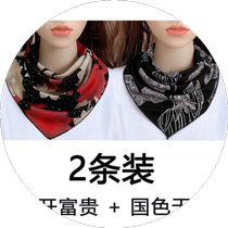 Triangle scarf neck scarf womens spring and autumn neck gaiter neck gaiter versatile autumn and winter silk scarf winter style fake collar new style
