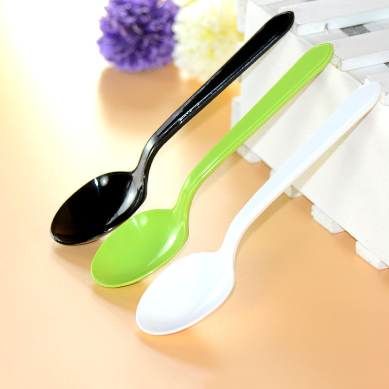 Disposable small spoon Soup spoon Plastic spoon Packing and delivery spoon thickened spoon 2000 batches of dessert spoon hair