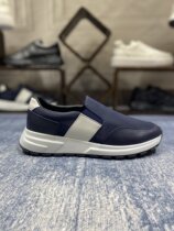 Prada Prada Mens Classic Splicing Casual Canvas Overshoe Foot One Foot Pedal Sports Nylon Mens Shoes