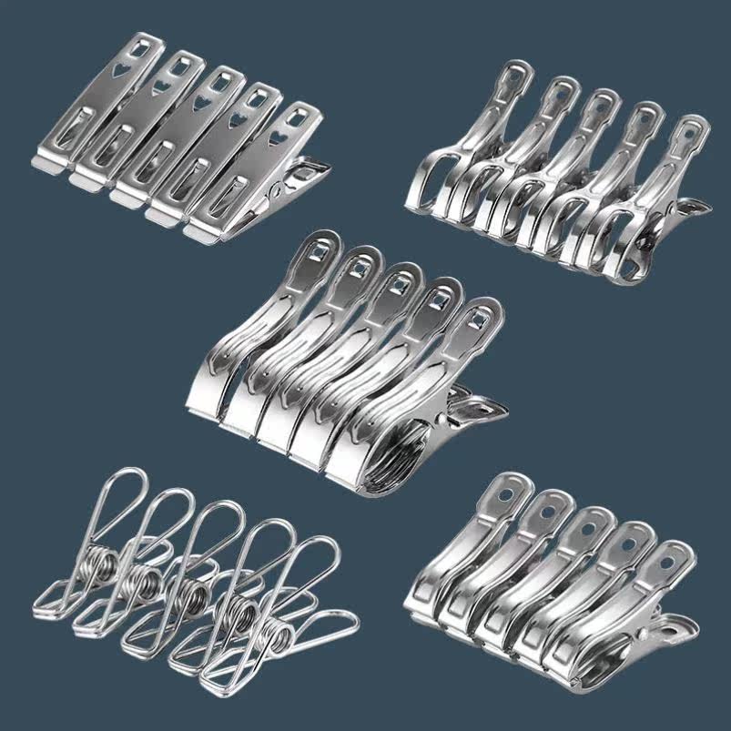 Large clip stainless steel drying quilt small cool clothes clip clothespin drying clothes windproof clip hanger