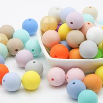 Cute-idea 12mm 10pcs Silicone Loose Beads Safe Teether BPA F