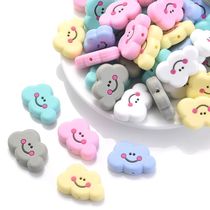 10Pcs Food Grade Teething Chew Beads Cartoon Clouds Silicone